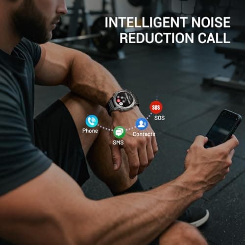 2026 AI Smart Watch with Standalone GPS & Offline Maps, 5ATM Waterproof, 1.43" AMOLED, 21-Day Battery, 178 Sports Modes, Compass, Heart Rate/SpO2/Stress/Sleep Monitor, for Android iOS Men Women Black