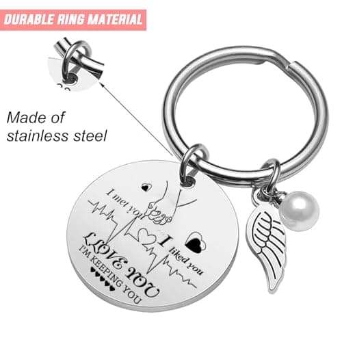 Mother Keyring - Mother's Day Gifts from Daughter Son for Mom Birthday Valentine's Day Christmas Gifts Mom Keychain