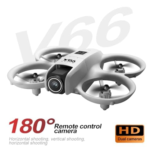 RC Small Drone with Dual Cameras, Propeller Guard, Altitude Hold, One-Key Takeoff, 3D Flips, 2 Batteries, Intelligent Obstacle Avoidance, Remote Control Helicopter Airplane, Hovering, APP Control, LED Lights, for Beginners FPV Palm Takeoff Mini Quadcopter (Orange)