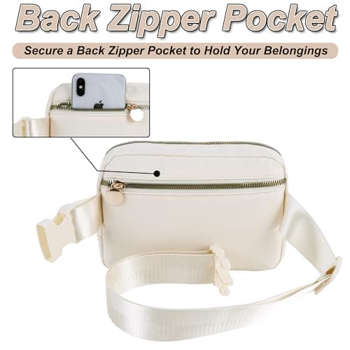Birthday Gifts for 4 5 6 7 8 9 10 11 12 13 Year Old Girls,Graduation Gifts for Teens Kids Daughter Sister Her,Fanny Pack Crossbody Bag Belt Bag Cute Trendy Stuff | Cream,A
