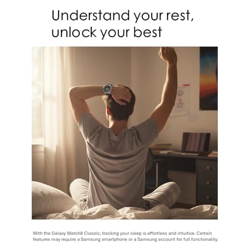 Samsung Galaxy Watch 8 Classic (2025) 46mm LTE Smartwatch – Black | Rotating Bezel, Sleep & Fitness Tracking, Energy Score, Quick Button [US Version] + Extra Sports Band & Screen Protector