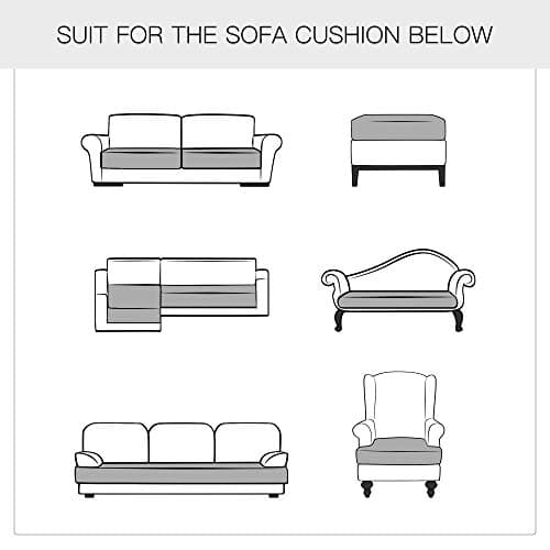 Yates Home PU Leather Couch Sofa Cushion Slipcover Water-Proof Elastic Chair RV Seat Covers Loveseat Sofa Furniture Protector Slip Cover for Settee Seater Replacement Living Room（3 Pieces, Chocolate）