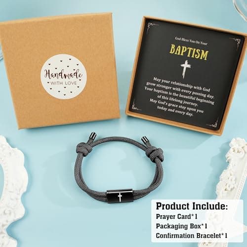 Birthday Philippians Confirmation Baptism Gifts for 9 10 11 13 16 18 21 Years Old Boy, Soccer Baseball Basketball Accessories PEALICIOUS Cross Bracelet for Boys, Joshua Birthday Son Gifts for Teens B0GJ54CQ6W