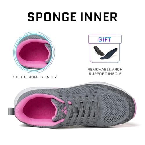 Mishansha Womens Sneakers Air Cushion Running Tennis Shoes Women Lightweight Arch Support Walking Shoes