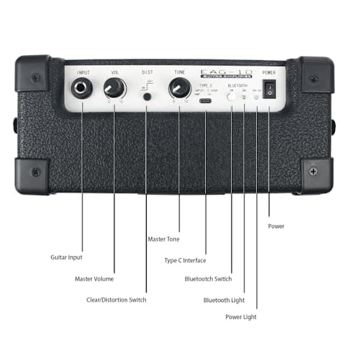 Fojill Full Size Four String Electric Bass Guitar With 10 Watt Amplifier 4 String Right Handed Beginner Kit Set With 600D Gig Bag,Picks,Noiselss Cable,Extra Strings(GBK)