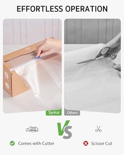 [2025 Upgraded] Syntus 11" x 150' Vacuum Sealer Bags for Food with Cutter, Vacuum Sealer Bags Roll Keeper BPA-free Heavy-duty Commercial Grade for Food Storage, Meal Prep and Sous Vide