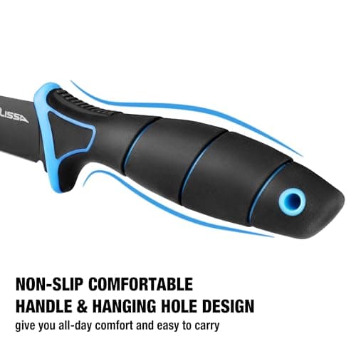 FLISSA Fillet Knife Set, Boning Knife & Bait Knives with Sharpener, Protective Sheath, Belt Clip, Non-Slip Handle, Portable Pouch & Corrosion Resistant Coating Blade, for Fresh or Saltwater (4-Piece)