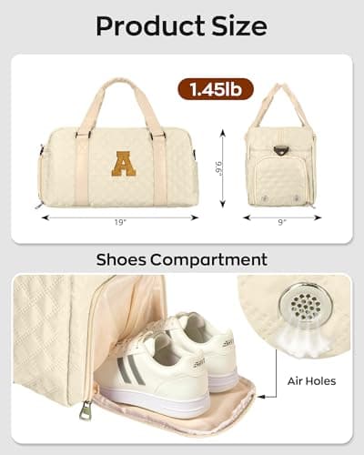 Girl Gifts, Kids Overnight Bag, Birthday Gifts for Women Daughter Sister Friends 8 9 10 11 12 13 14 15 16 17 18 Year Old Girl Duffle Bag Teen Girl Gifts Trendy Stuff Initial Travel Weekender Dance Bag B0DT6QHCXW