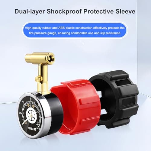 Schrader and Presta Bicycle Tire Pressure Gauge 60 PSI / 4 Bar, Tire Air Pressure Gauge Luminous Dial, Suitable for Car, Motorcycle, Bike, SUV