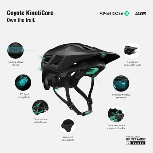 LAZER Coyote KinetiCore Bike Helmet, Bicycling Gear for Adults, Men & Women’s Cycling Head Gear