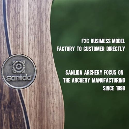 Sanlida Eagle X9 New 58" RTH Standard Recurve Bow and Arrow Set for Adults and Hunters, Wooden Takedown Recurve Bow Package for Outdoor and Practice 25-60 Lbs