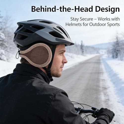 oliwex Ear Muffs for Winter, Behind-the-Head Ear Warmers, Lightweight Windproof for Men Women Running Commuting Outdoor