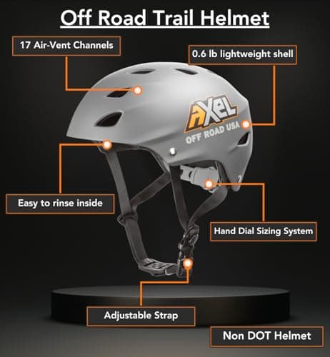 Axel Off Road Trail Helmet | Super Light and Adjustable Helmet for Off-Roaders and Rock Crawlers in a Jeep, UTV, SXS, Buggy