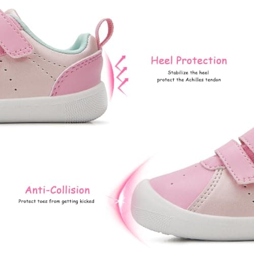 Wide Toe Box Lightweight Non-Slip Outsole Breathable Mesh Upper Birthday Gifts Infant Toddler Baby Zero Drop Shoes Boy Girl First Walking Shoes 6-30 Months B0FNWXKQQ8