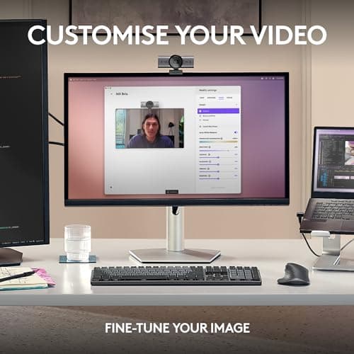 Logitech MX Brio Ultra HD 4K Webcam for Collaboration and Streaming, 1080p 60 FPS, Show Mode, Works with Microsoft Teams, Zoom, Google Meet, Nintendo Switch 2, Graphite
