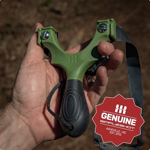 SimpleShot Scout XT Slingshot with Target, Clay Ammo and Bands for Professional Hunting and Powerful Target Shooting Sling Shot