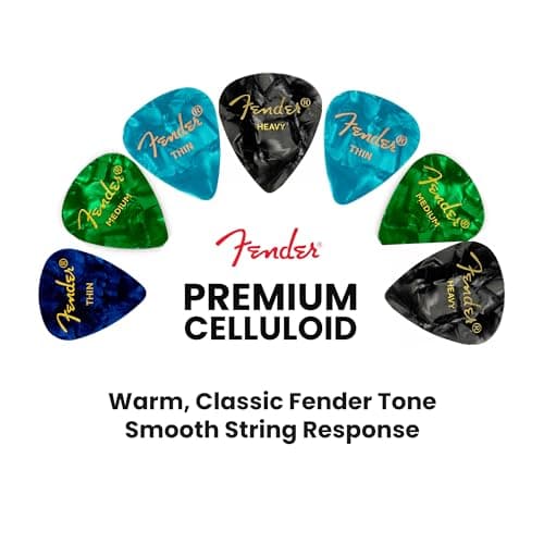 Fender Premium Picks Sampler - 12 Pack Includes Thin, Medium & Heavy Gauges (Austin Bazaar Exclusive) B07ZRYKNGS