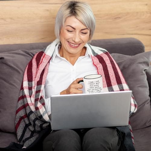 Shqiueos Funny 60th Birthday Gifts for Women Men Mug 11oz, Gag 60 Year Old Birthday Gifts for Her Him, 60th Bday Gift Idea for Mom Dad Sister Best Friends, 1965 Birthday Decorations Coffee Cup