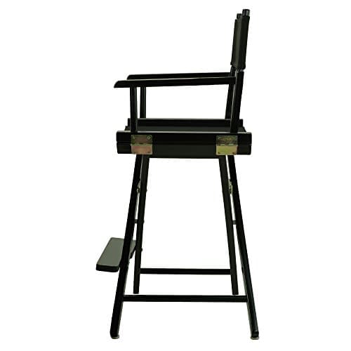 Casual Home 24" Director's Chair Black Frame-with Black Canvas, Counter Height