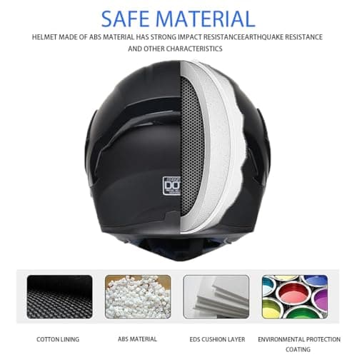 Bluetooth Motorcycle Helmet,Modular Motorcycle Helmet with Bluetooth,DOT Approved Dual Visor Full Face Flip up Bluetooth Integrated Motorcycle Helmets for Adults Men Women