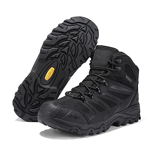 NORTIV 8 Men's Ankle High Waterproof Hiking Boots Outdoor Lightweight Shoes Trekking Trails Armadillo