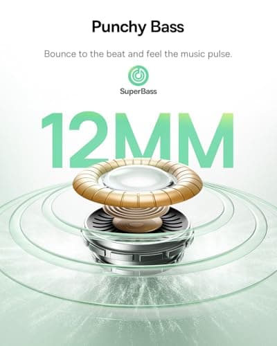 Baseus Bass BP1 NC Hybrid Active Noise Cancelling Wireless Earbuds, 12mm Super-Bass Driver, 41H Playtime, Bluetooth 6.0, IP55 Waterproof, 4-Mic AI ENC, 24 Customizable EQ