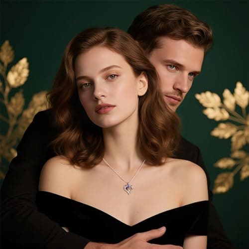 Iefil Christmas Gifts for Women Wife - 925 Sterling Silver Birthstone Necklace for Women, Anniversary Birthday Gifts for Wife Girlfriend Mom