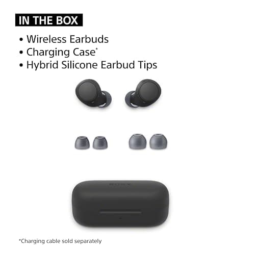 Sony WF-C510 Truly Wireless in-Ear Bluetooth Earbud Headphones with up to 22-Hour Battery, Multipoint-Connection, Mic and IPX4 Water Resistance, Black- New