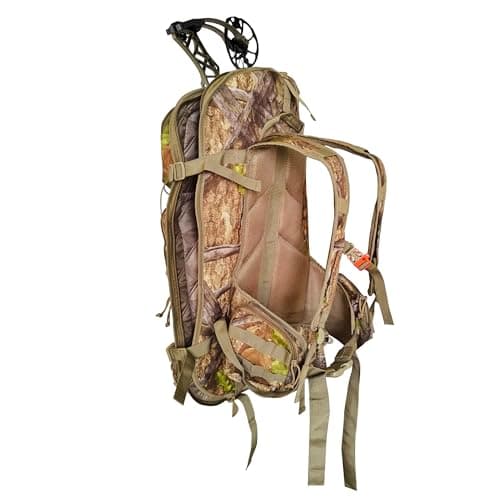 AUSCAMOTEK Bow Hunting Backpack for Archery – Compound Bow & Arrow Pack with Quiver Holder, Multi-Pocket Storage, Camo Gear Bag for Bowhunters