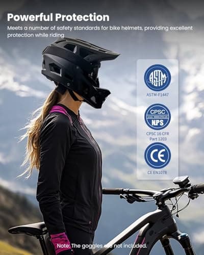ILM Adult Mountain Bike Helmet Men & Women Full Face Lightweight BMX MTB Helmet ASTM CPSC CE Certified Cycling Helmet Model ZL-B068