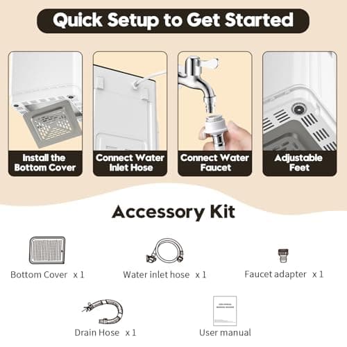 Auertech 28 lbs Portable Washing Machine, Fully Automatic Portable Washer with LED Display, 10 Wash Cycles, 5 Water Levels, 24H Delays, Top Load Washing Machine for Apartment, RV, Dorm, Home