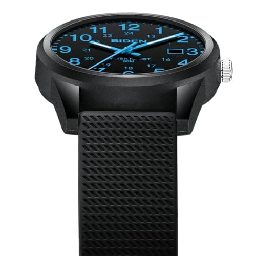 LN LENQIN Mens Watches Analog Quartz Sports Unisex 30M Waterproof Nurse Watch for Men Women Medical Professionals Military Time with Second Hand Glowing Easy to Read Dial