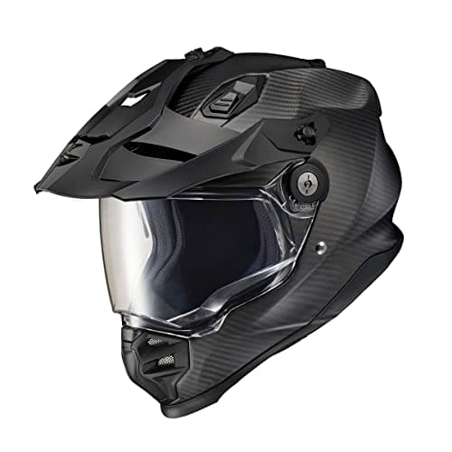 ScorpionEXO XT9000 Full Face Carbon Fiber Adventure Motorcycle Helmet with Pinlock Ready Shield Bluetooth Ready Speaker Pockets DOT ECE Solid (Matte Black - X-Large)