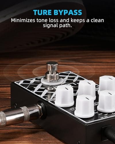 LEKATO Amp Simulator Guitar Effect Pedal with True Bypass Clean to Overdrive for Electric Guitar Bypass (EP-01)