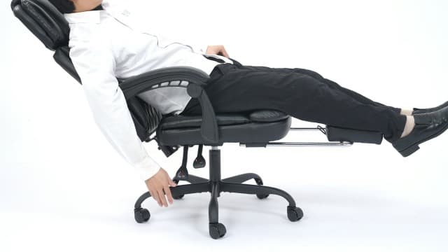 400lbs Executive Office Chair with Foot Rest for Heavy People, Ergonomic Big and Tall Desk Chair with Adjustable Headrest, High Back PU Leather Comfy Heavy Duty Computer Chair with Spring Cushion