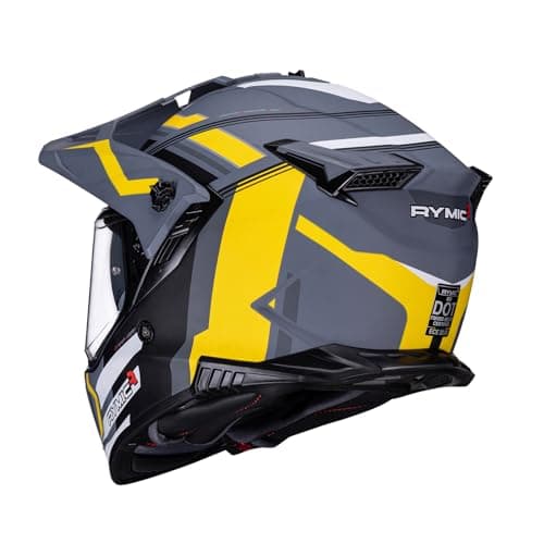 X60 Dual Sport Helmet, Adventure Motorcycle Helmet with Integrated Sun Visor - Off Road Dirt Bike Snowmobile Helmets for Adult DOT & ECE 22.06 Approved