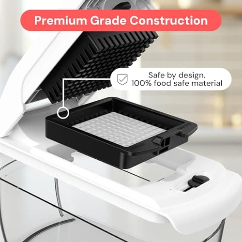 Fullstar The Original Pro Chopper - Vegetable Chopper and Spiralizer, Food Chopper with Container, Fruit Slicer, Kitchen Gadgets & Gifts, Home Essentials (4 in 1, White)