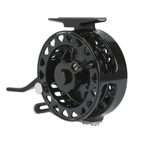 Semi-Automatic Fly Reel with Adjustable Drag Quick Spool Removal Made of CNC Machined Aluminum for Freshwater Lake River Trout Fly Fishing