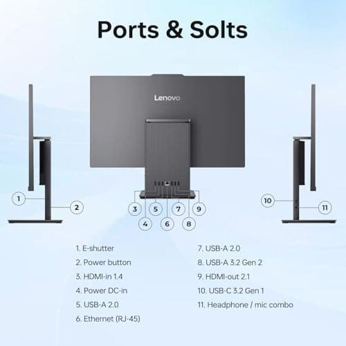 Lenovo IdeaCentre Business Computer All-in-One PC, 27" FHD 100Hz Display, Intel Core i7-13620H, 32GB DDR5, 1TB SSD, Wi-Fi 6, Windows 11 Pro with AI & Microsoft Copilot, Wireless KB & M, Grey