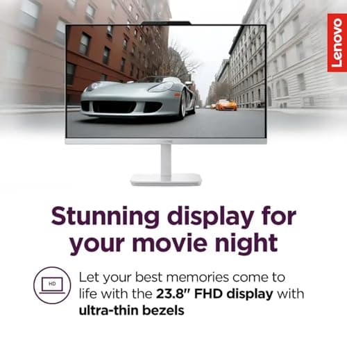 Lenovo IdeaCentre Everyday Tasks 24" Full HD All-in-One Desktop Computer • Lifetime Office 365 for The Web • Intel 4-Cores • 512GB External and 256GB SSD • 8GB RAM • Keyboard and Mouse • Windows 11