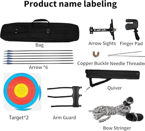 PMZ Recurve Bow and Arrow Set, Professional Aldults Archery Hunting Bow Kit, Ergonomic Design 67.5'' Takedown Bow for Youth Beginners Enthusiasts and Hunting, Right Hand (20-60lbs)