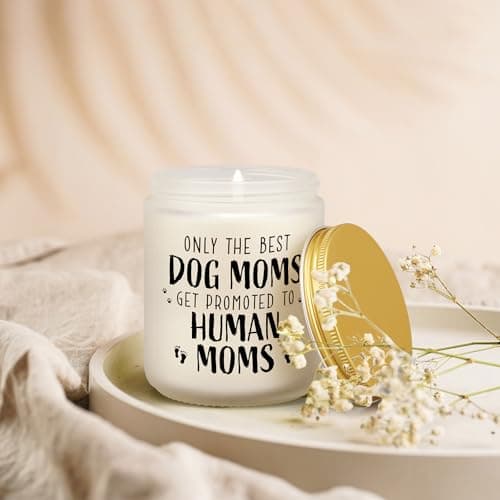 New Mom Gifts for Pregnant Women, Funny Dog Mom Pregnancy Gift for Expecting Moms, Mother to be Gift for First Time Mommy, Congrats on Pregnancy Candle Present for Wife Friend Sister