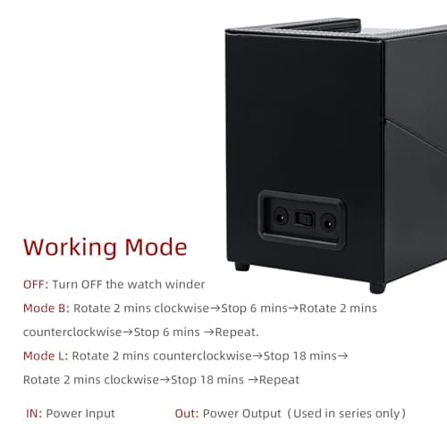 Mcbazel Mcbazel Watch Winder for Automatic Watches, Double Automatic Watch Winder Box with Quiet Japan-made Motor, Automatic Watch Display Storage Rotation Wristwatch Box with 2 Slots (Black PU Leather)