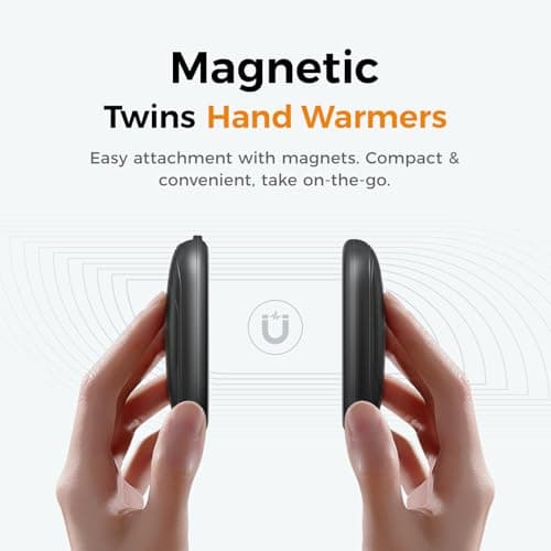 OCOOPA Magnetic Hand Warmers Rechargeable 2 Pack, Electric Handwarmers, Smart Heating UL Certified, 3-Settings,Portable Heater, Ultra Slim Pocket, Hunting Essentials, Gifts for Christmas Men, UT3 Lite