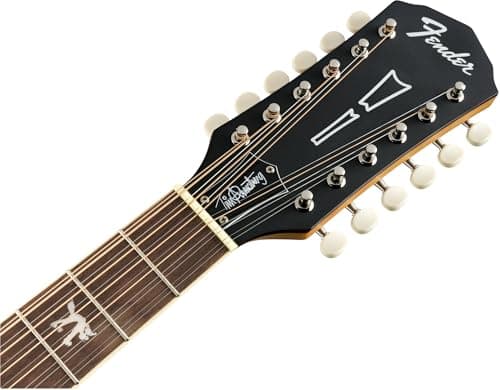 Fender Tim Armstrong Hellcat 12-String Concert Acoustic Guitar, with 2-Year Warranty, Natural, Walnut Fingerboard