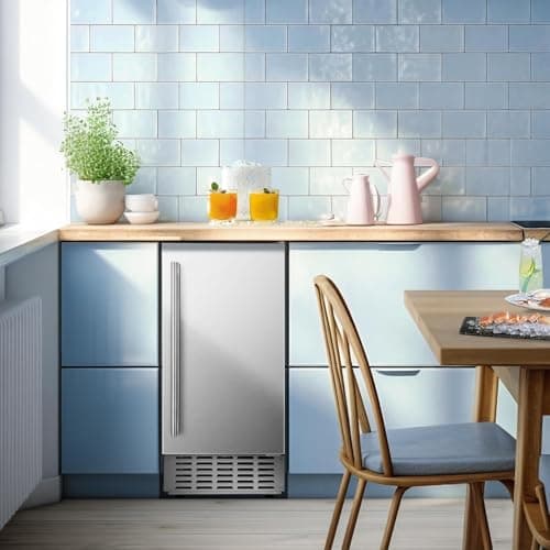 Kismile Under Counter Nugget Ice Maker, Pebble Ice Machine 80 lbs/Day, 24H Timer, Self-Cleaning, Double Ice Baskets, Built-in Ice Maker for Home & Office (Grey