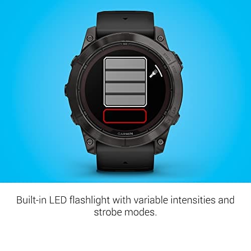 Garmin fēnix 7X Pro Sapphire Solar, Multisport GPS Smartwatch, Built-in Flashlight, Solar Charging Capability, Black