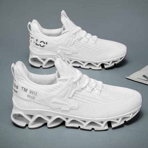 Srenket Mens Walking Shoes Running Slip on Tennis Casual Fashion Blade Sneakers Comfort Workout Sport Athletic Trainers