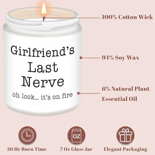 Homsolver Gifts for Girlfriend from Boyfriend, Best Valentines Day Anniversary Christmas Birthday Funny Gifts, Gift for Girlfriend Fiancee, Lavender Scented Candles B0G8ZHZ3FW