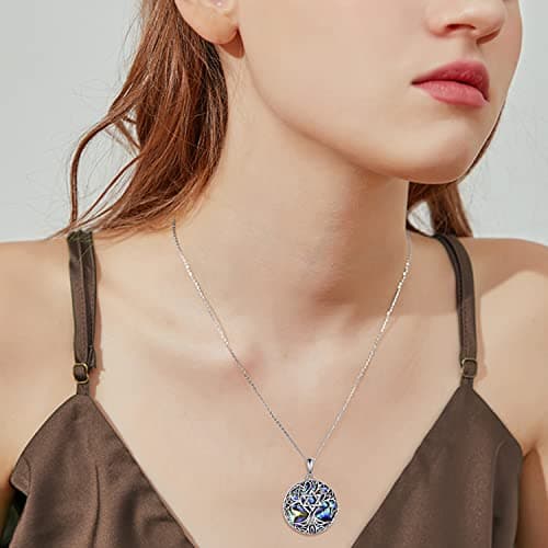 YFN Tree of Life Necklace Sterling Silver Celtic Knot Tree Pendant Jewelry Gifts for Women Men B0C2HGKN93